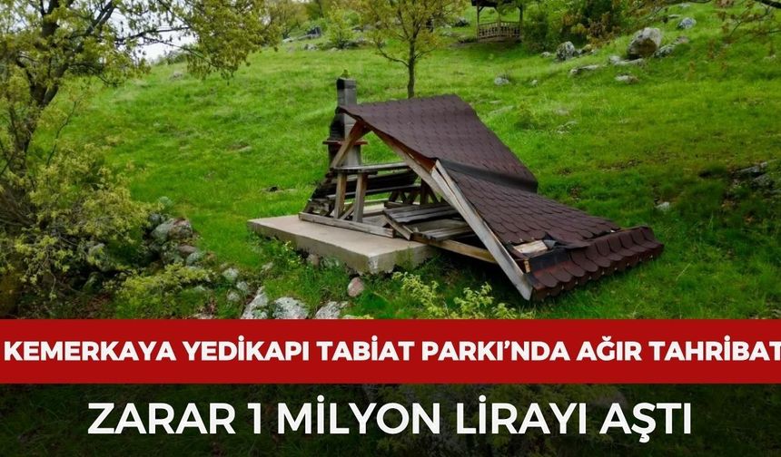 Kemerkaya Yedikapı Tabiat Parkı’nda ağır tahribat: Zarar 1 milyon lirayı aştı