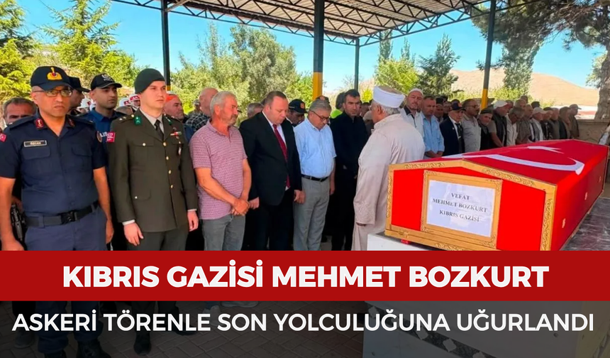 Kıbrıs Gazisi Mehmet Bozkurt, Şuhut'ta askeri törenle son yolculuğuna uğurlandı