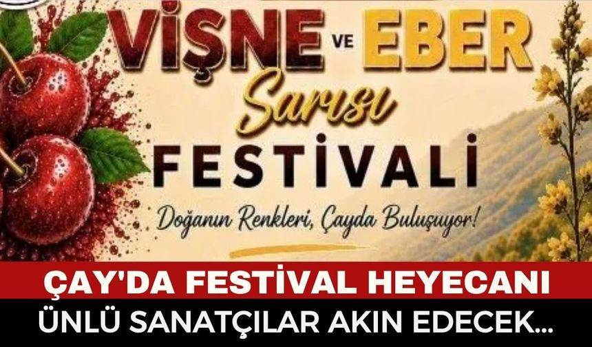 Afyonkarahisar bu festivali konuşacak! 3. Çay Vişne ve Eber Sarısı Festivali başlıyor: Ünlü sanatçılar akın edecek...