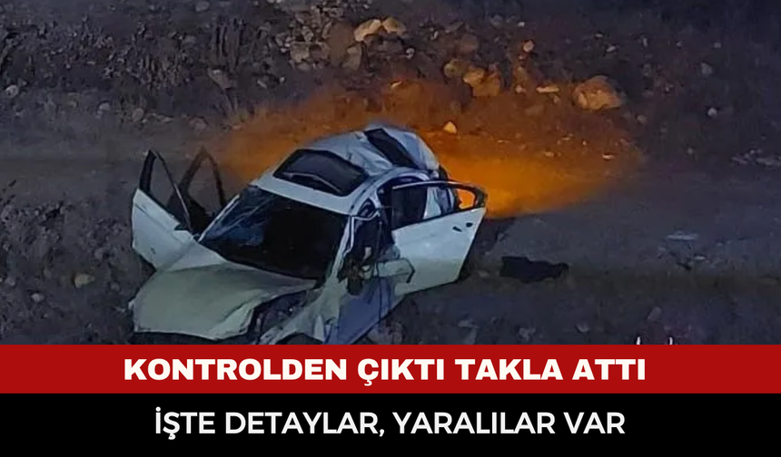 Afyon'da Takla Atan Otomobil Şarampole Uçtu: 2 Yaralı