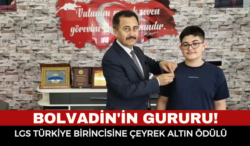 Bolvadin'in gururu! LGS Türkiye birincisine çeyrek altın ödülü