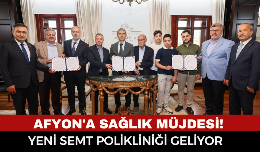 Afyon'a sağlık müjdesi! Devlet Hastanesi'ne yeni semt polikliniği geliyor