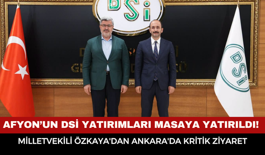 Afyonkarahisar'ın DSİ Yatırımları Masaya Yatırıldı! Ali Özkaya'dan Ankara'da Kritik Ziyaret