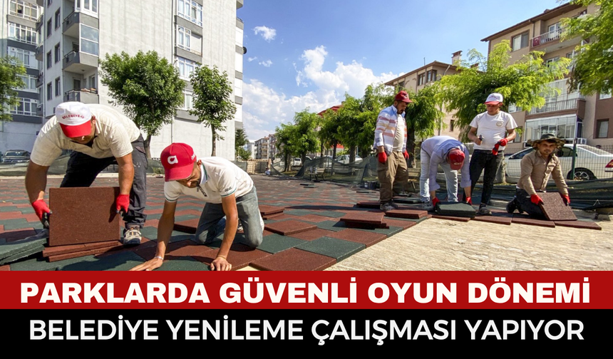 Afyonkarahisar Belediyesi Parkları Yenilemeye Devam Ediyor: Çocuklar İçin Güvenli Oyun Alanları