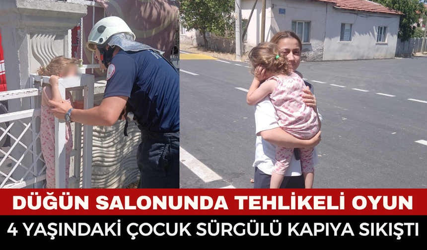 Afyonkarahisar’da Yürekleri Ağza Getiren Olay: Kafası Demir Kapıya Sıkışan Çocuğu İtfaiye Kurtardı