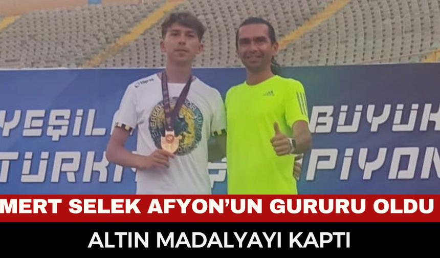 Afyonkarahisarlı Atlet Mert Selek, 1500 Metrede U23 Türkiye Şampiyonu Oldu!