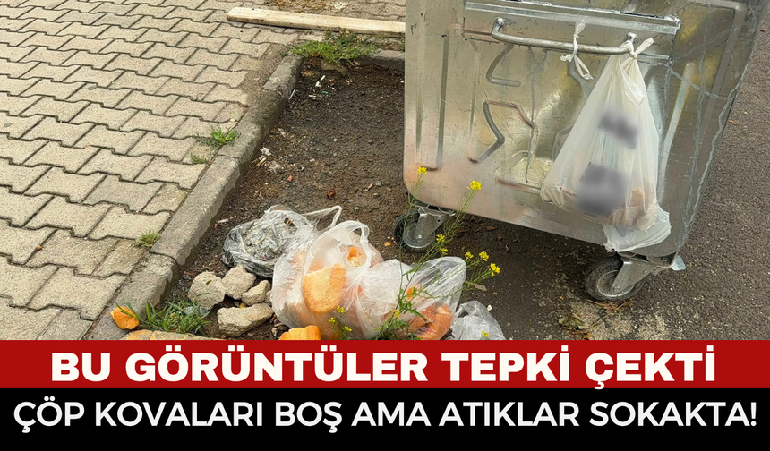 Afyon'da Tepki Çeken Görüntüler: Konteynerler Boş Ama Atıklar Yerde!