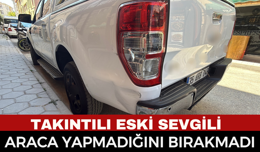 Ayrılığı kabullenemeyen kadından pes dedirten intikam! Önce duvarlara sürttü, sonra lastikleri kesti
