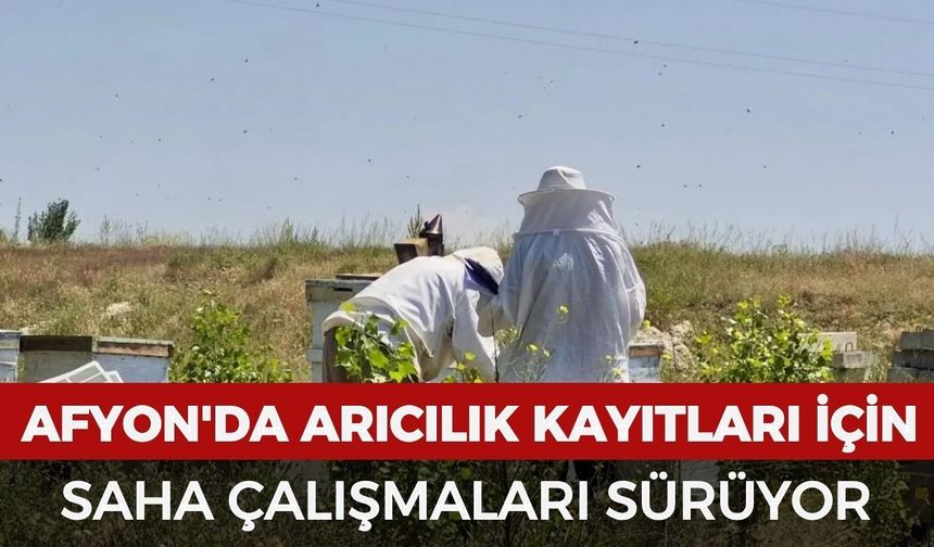 Afyonkarahisar'da arıcılık kayıtları için saha çalışmaları sürüyor