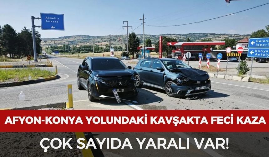 Afyonkarahisar-Konya yolundaki kavşakta feci kaza: Çok sayıda yaralı var!