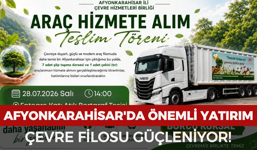Afyonkarahisar'da önemli yatırım: Çevre filosu güçleniyor