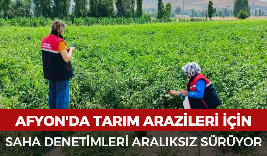 Afyonkarahisar'da tarım arazileri için saha denetimleri aralıksız sürüyor