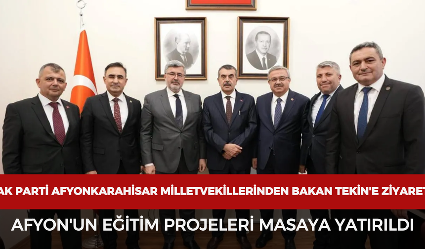 AK Parti Afyonkarahisar milletvekillerinden Bakan Tekin'e ziyaret: Afyon'un eğitim projeleri masaya yatırıldı