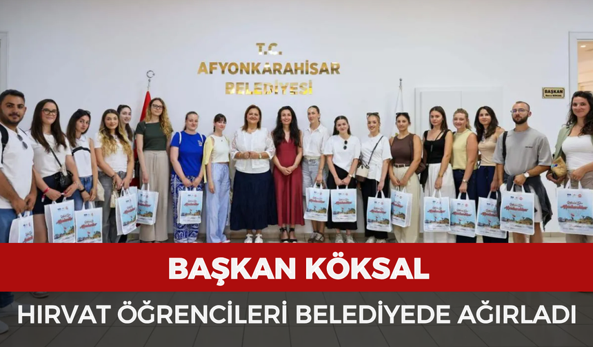 Başkan Köksal, Hırvat öğrencileri belediyede ağırladı