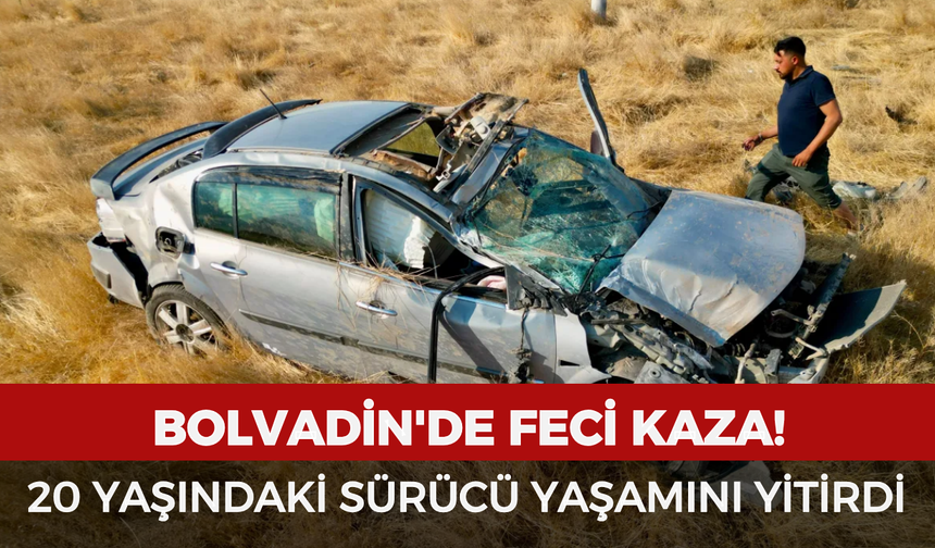 Bolvadin'de feci kaza: 20 yaşındaki sürücü yaşamını yitirdi