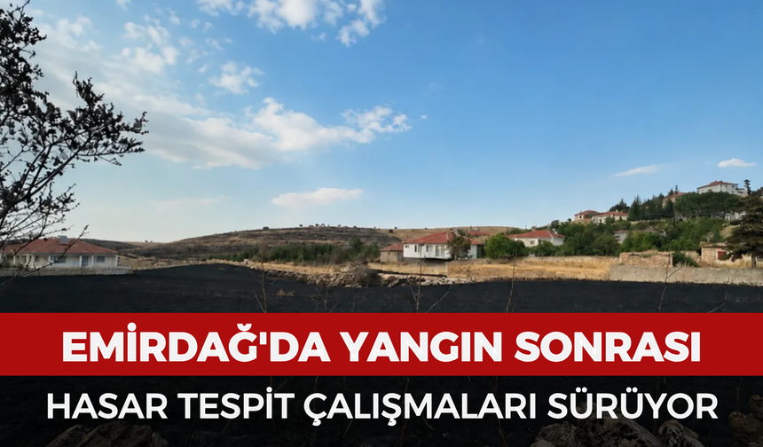 Emirdağ'da yangın sonrası hasar tespit çalışmaları sürüyor