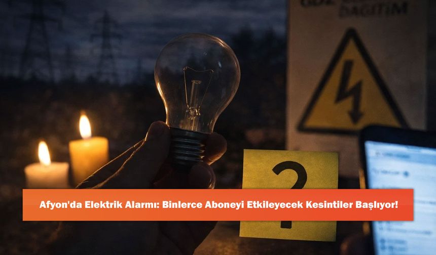 Afyon'da Elektrik Alarmı: Binlerce Aboneyi Etkileyecek Kesintiler Başlıyor!