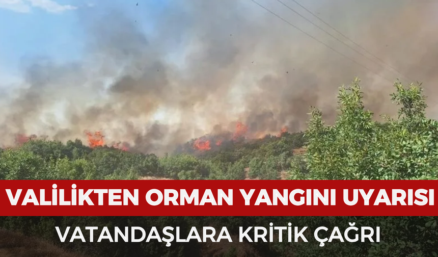 Afyonkarahisar Valiliği'nden orman yangını uyarısı: Vatandaşlara kritik çağrı