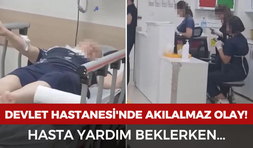 Devlet Hastanesi'nde akılalmaz olay! Hasta yardım beklerken...