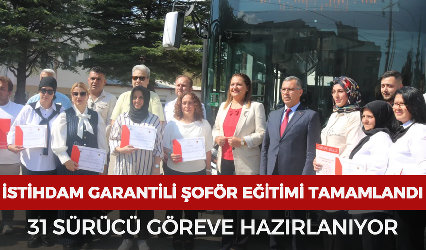 Afyonkarahisar'da istihdam garantili şoför eğitimi tamamlandı: 31 sürücü göreve hazırlanıyor