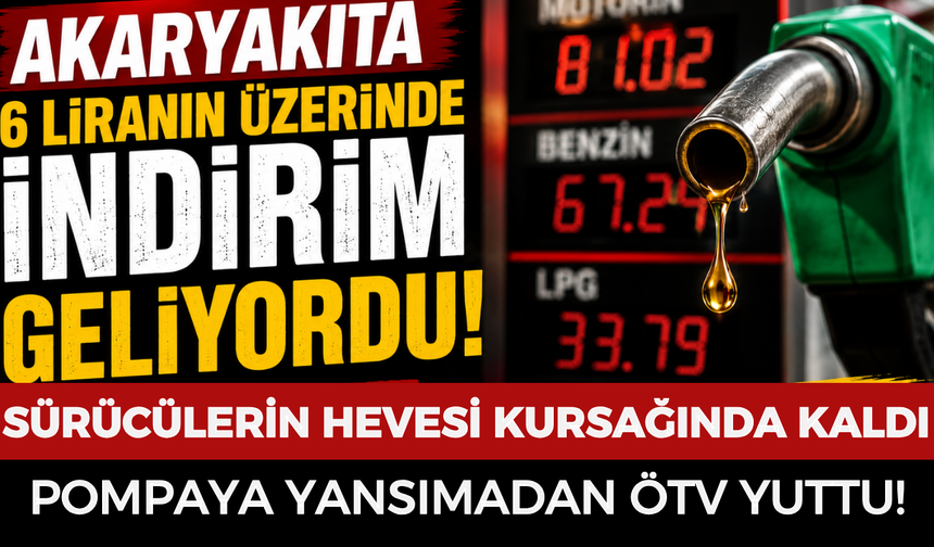 Motorinde büyük indirim bekleniyordu: Pompaya yansımadan ÖTV yuttu!