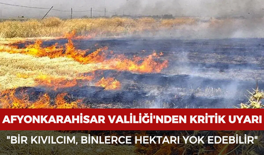 Afyonkarahisar Valiliği'nden kritik uyarı: "Bir kıvılcım, binlerce hektarı yok edebilir"