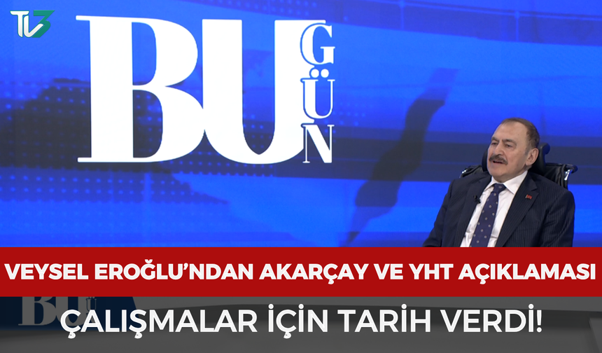 Veysel Eroğlu’ndan Akarçay ve YHT açıklaması: Çalışmalar için tarih verdi!