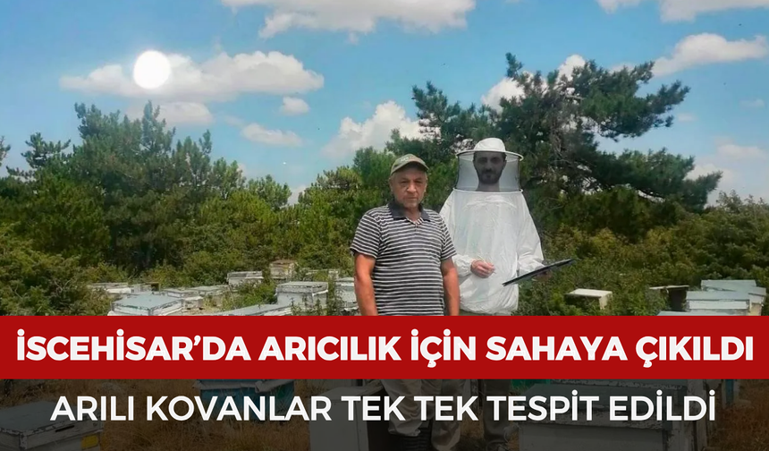 İscehisar’da arıcılık için sahaya çıkıldı: Arılı kovanlar tek tek tespit edildi