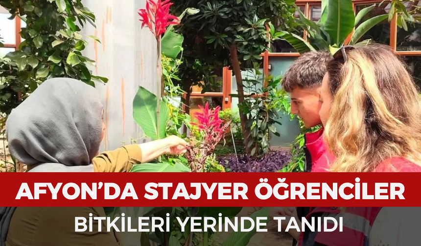 Afyonkarahisar’da stajyer öğrenciler bitkileri yerinde tanıdı