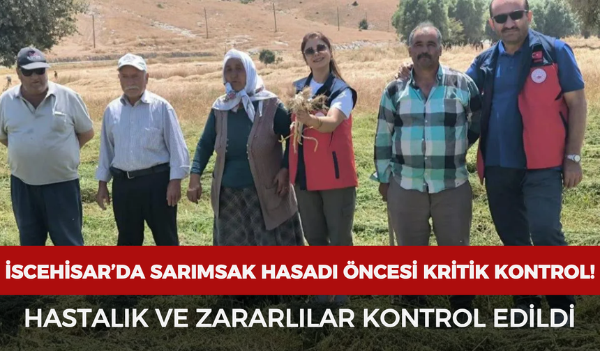 İscehisar’da sarımsak hasadı öncesi kritik kontrol! Hastalık ve zararlılar kontrol edildi