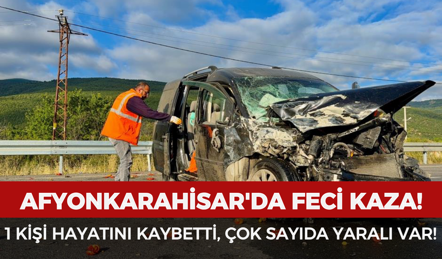 Afyonkarahisar'da feci kaza: 1 kişi hayatını kaybetti, çok sayıda yaralı var!