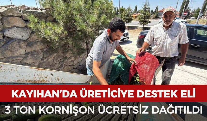 Kayıhan’da üreticiye destek eli: 3 ton kornişon ücretsiz dağıtıldı