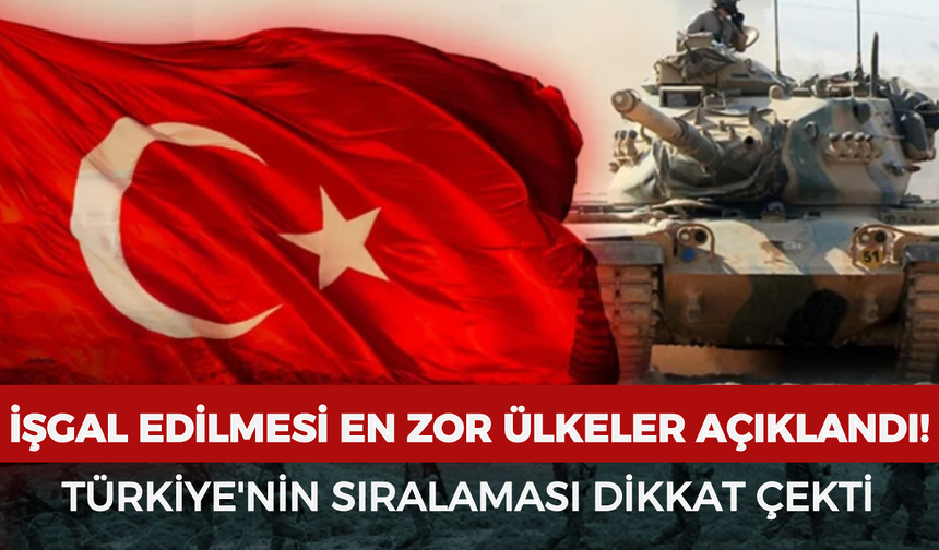 İşgal edilmesi en zor ülkeler açıklandı: Türkiye'nin sıralaması dikkat çekti