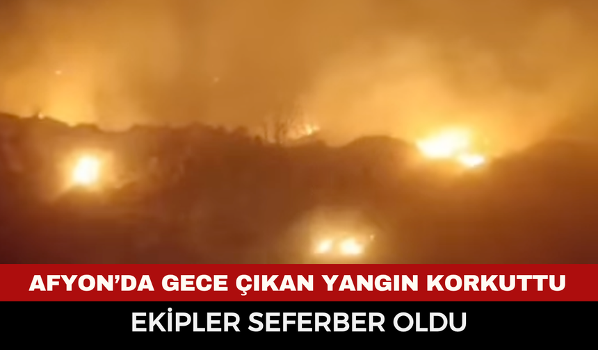 Şuhut’ta Arazide Çıkan Yangın Söndürüldü