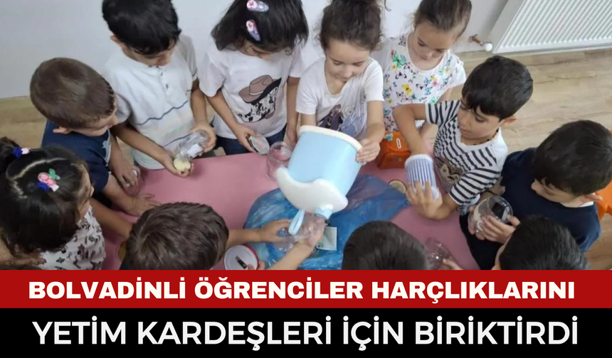 Bolvadinli öğrenciler harçlıklarını yetim kardeşleri için biriktirdi