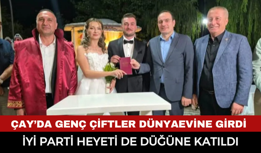 Çay’da genç çiftler dünyaevine girdi