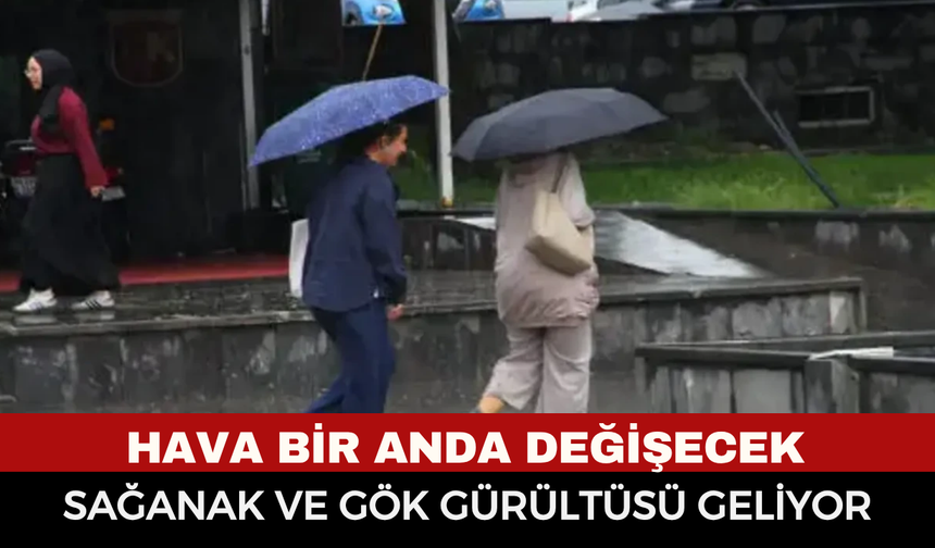 Afyonkarahisar’da hava bir anda değişecek: Sağanak ve gök gürültüsü geliyor