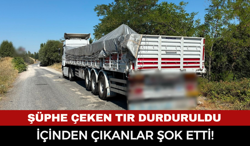 Afyonkarahisar’da Tır Dorsesinden Kaçmaya Çalıştılar! Polisten Eber Mevkiinde Film Gibi Operasyon!