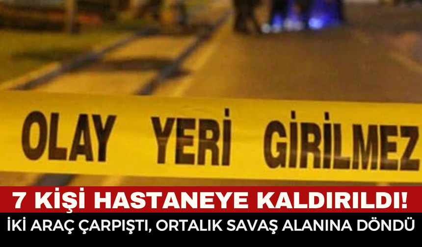 Afyonkarahisar’da Yol Savaş Alanına Döndü! İki Araç Çarpıştı, Ekipler Alarm Geçti