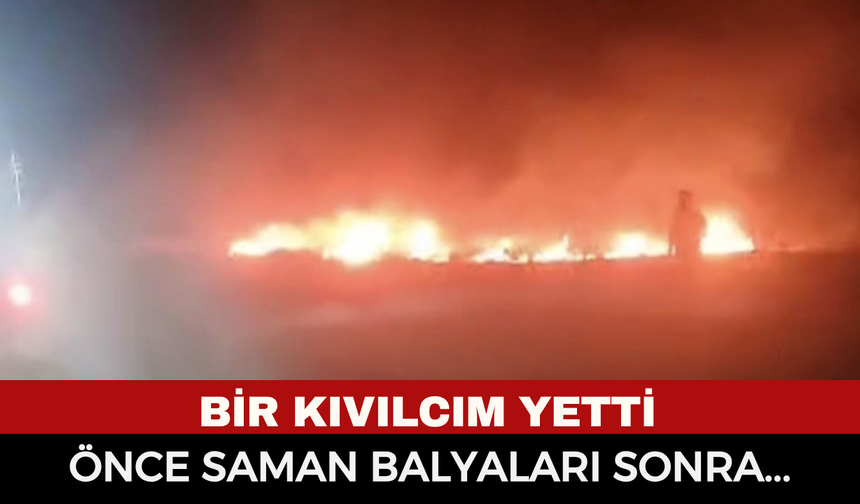 Afyonkarahisar’da Facianın Eşiğinden Dönüldü! Balya Basımı Sırasında Çıkan Yangın Büyümeden Engellendi