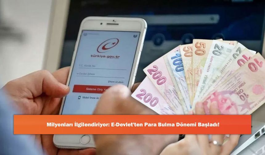 Milyonları İlgilendiriyor: E-Devlet'ten Para Bulma Dönemi Başladı!