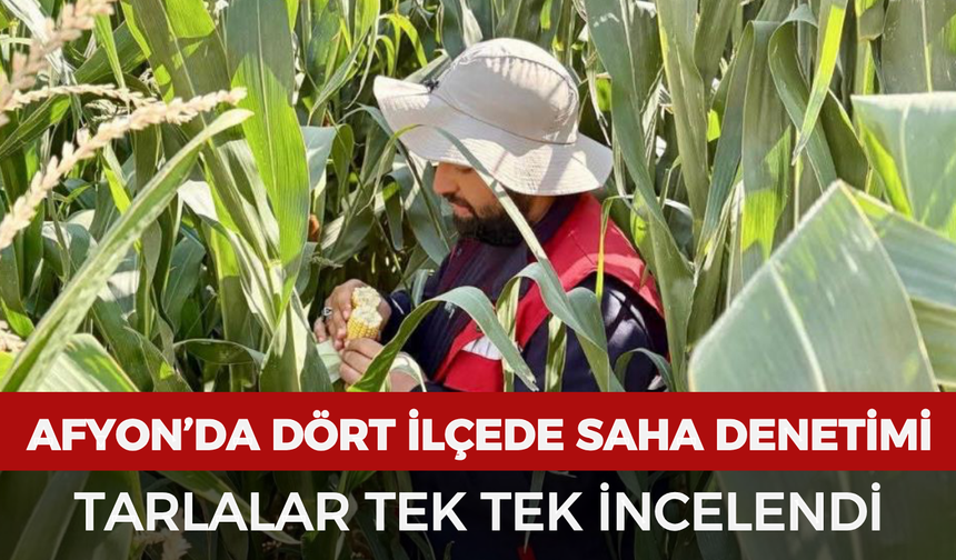 Afyonkarahisar’da dört ilçede saha denetimi: Tarlalar tek tek incelendi